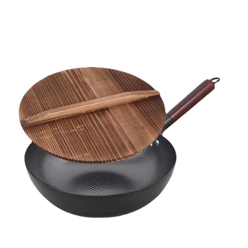 Wok Electric Flat - Carbon Steel Wok Pan 32cm Stir-Fry
