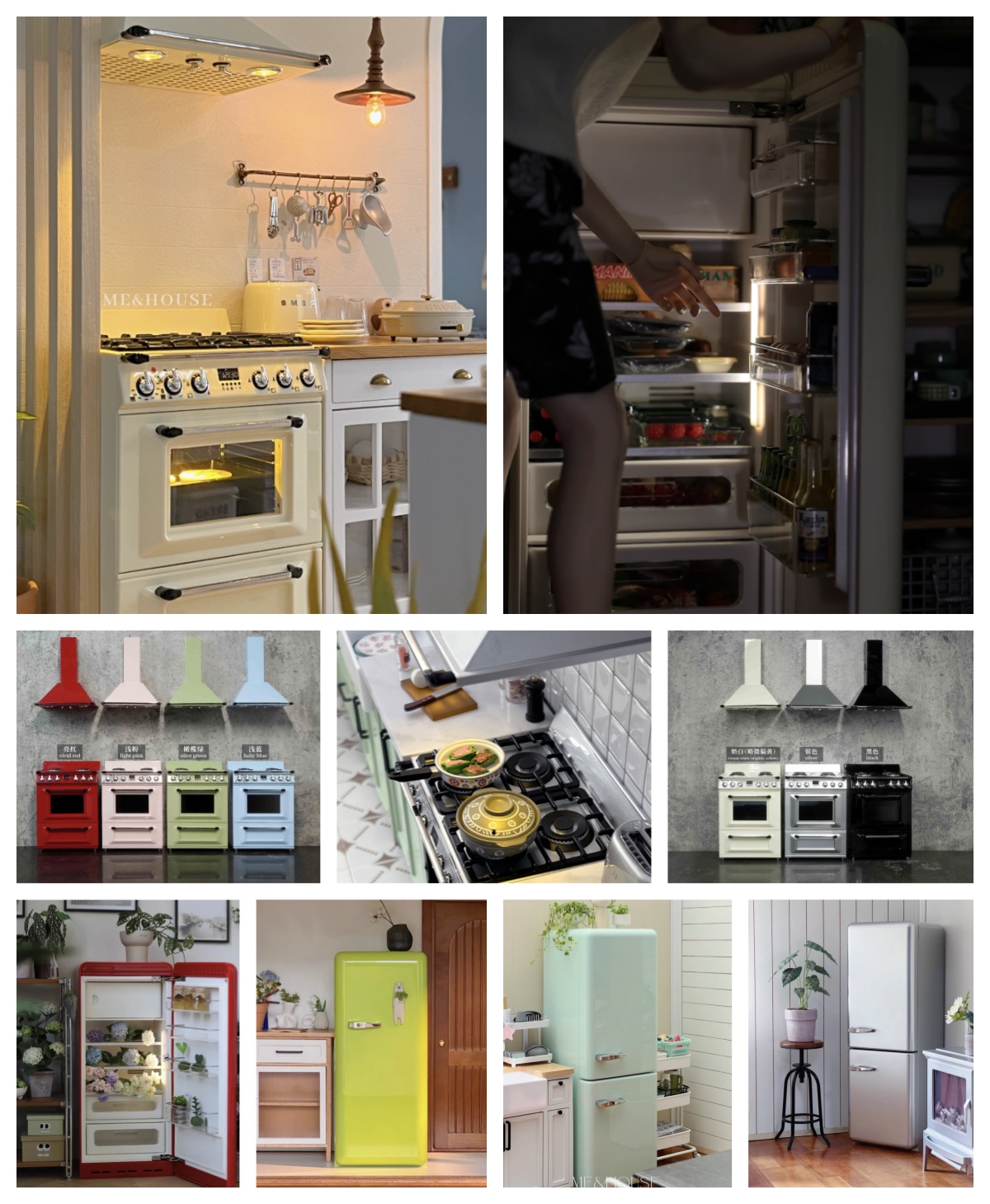 Kitchen Appliances List - 1/6 Modern Miniature Kitchen Furniture Blythe/BJD