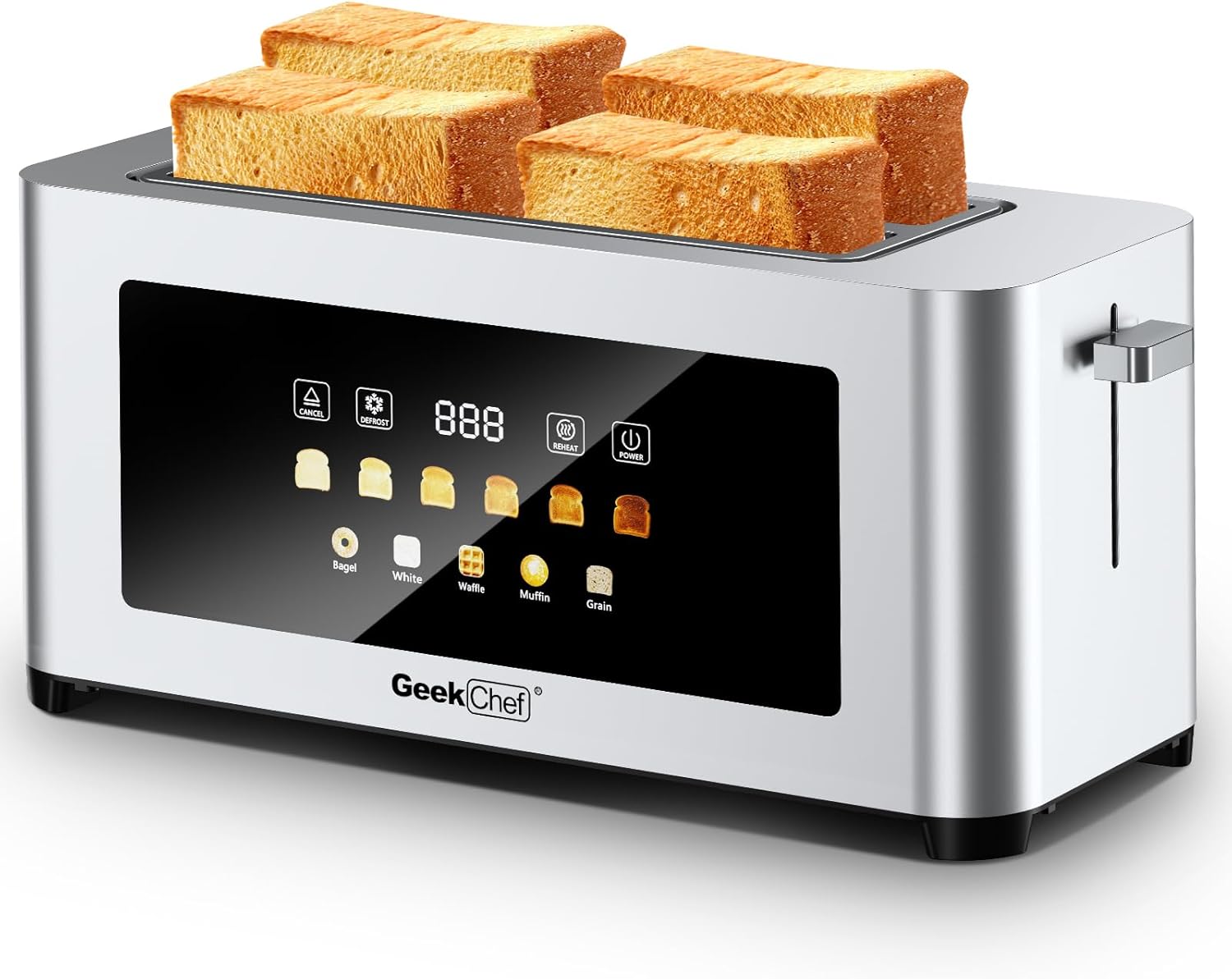 Toaster 4 Slice - Home Use, Stainless Steel, 4-Slice Toaster