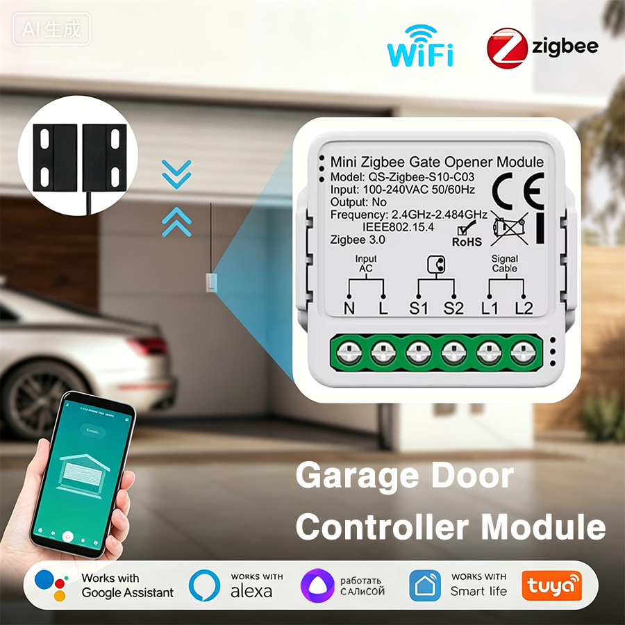 Kitchen Appliances Garage - Tuya Smart WiFi or Zigbee Garage