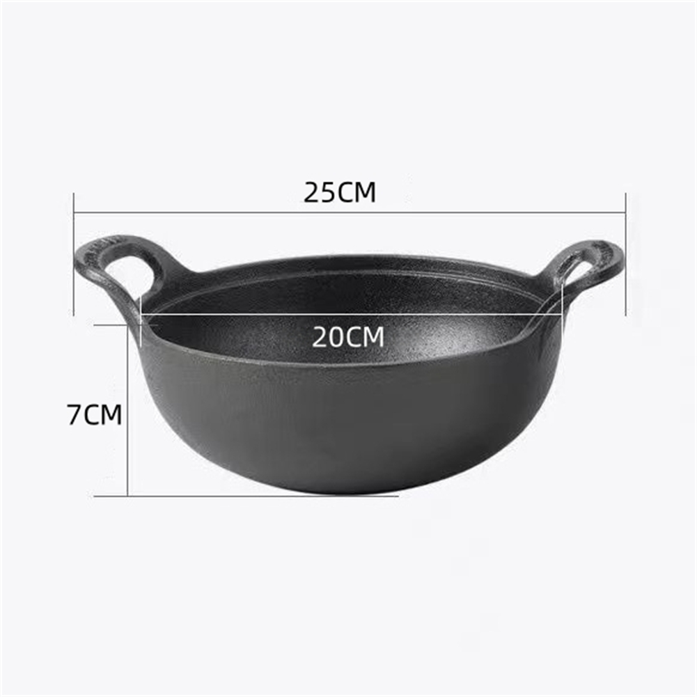 Wok Electric Flat - 20cm Flat= Bottom Uncoated Cast Iron=Wok