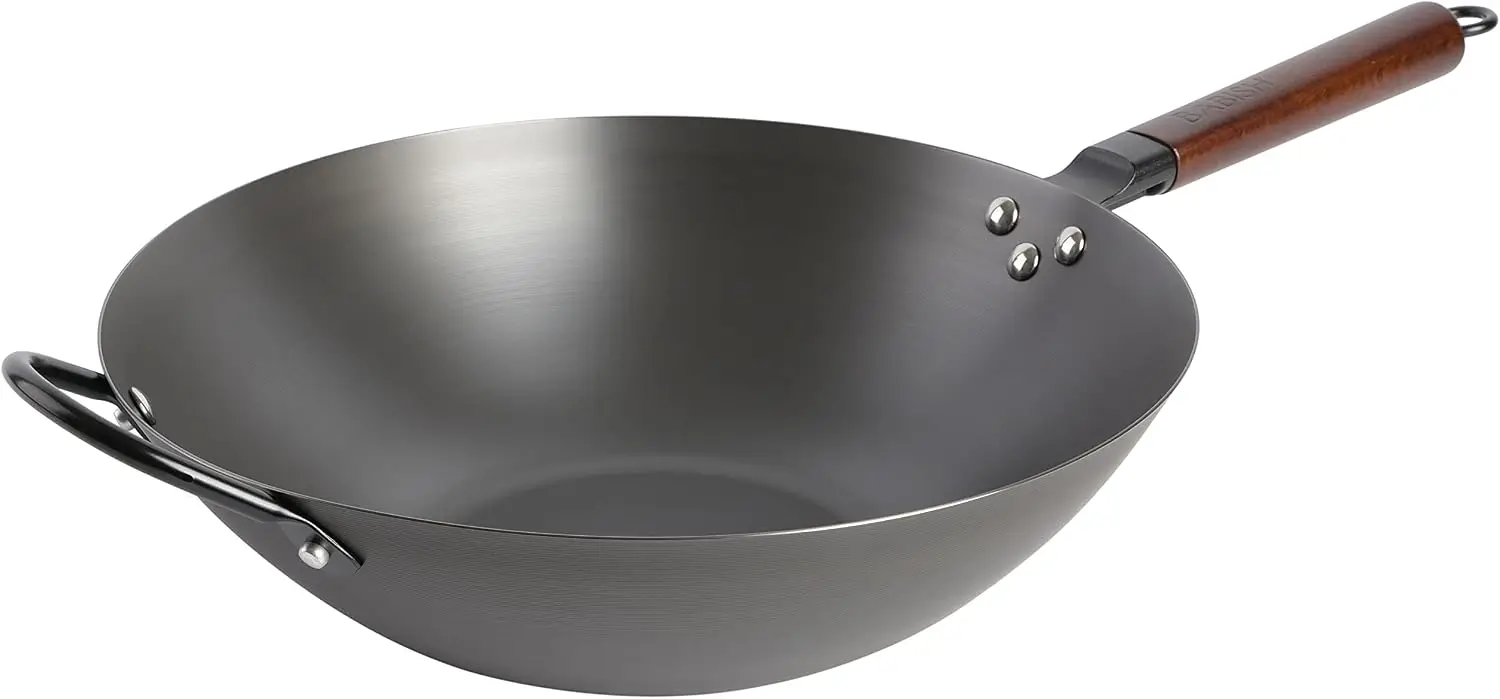 Wok Electric Flat - Carbon Steel Wok 14 Inch Flat