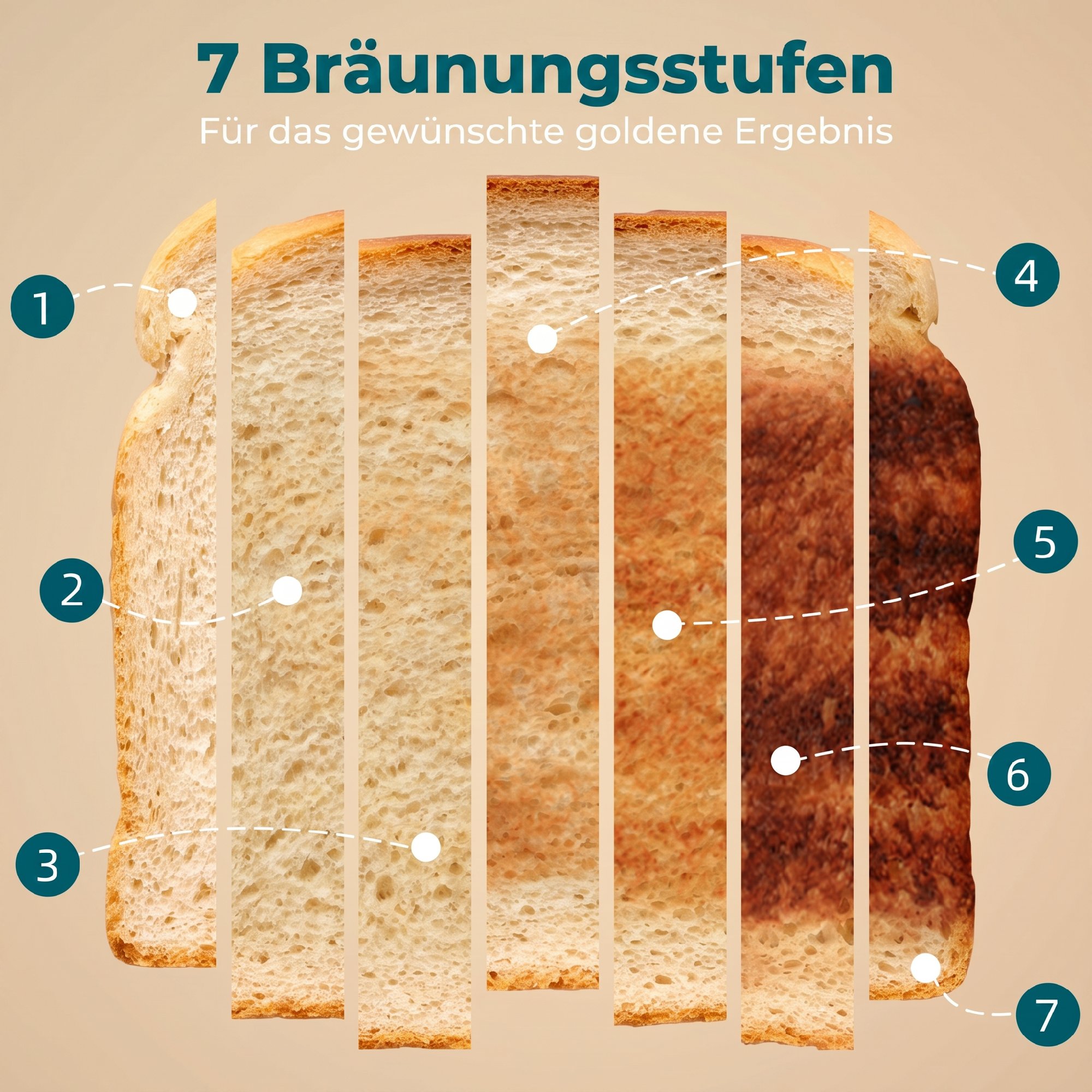 Toaster 4 Slice - 4 Slice Toaster with 7 Browning