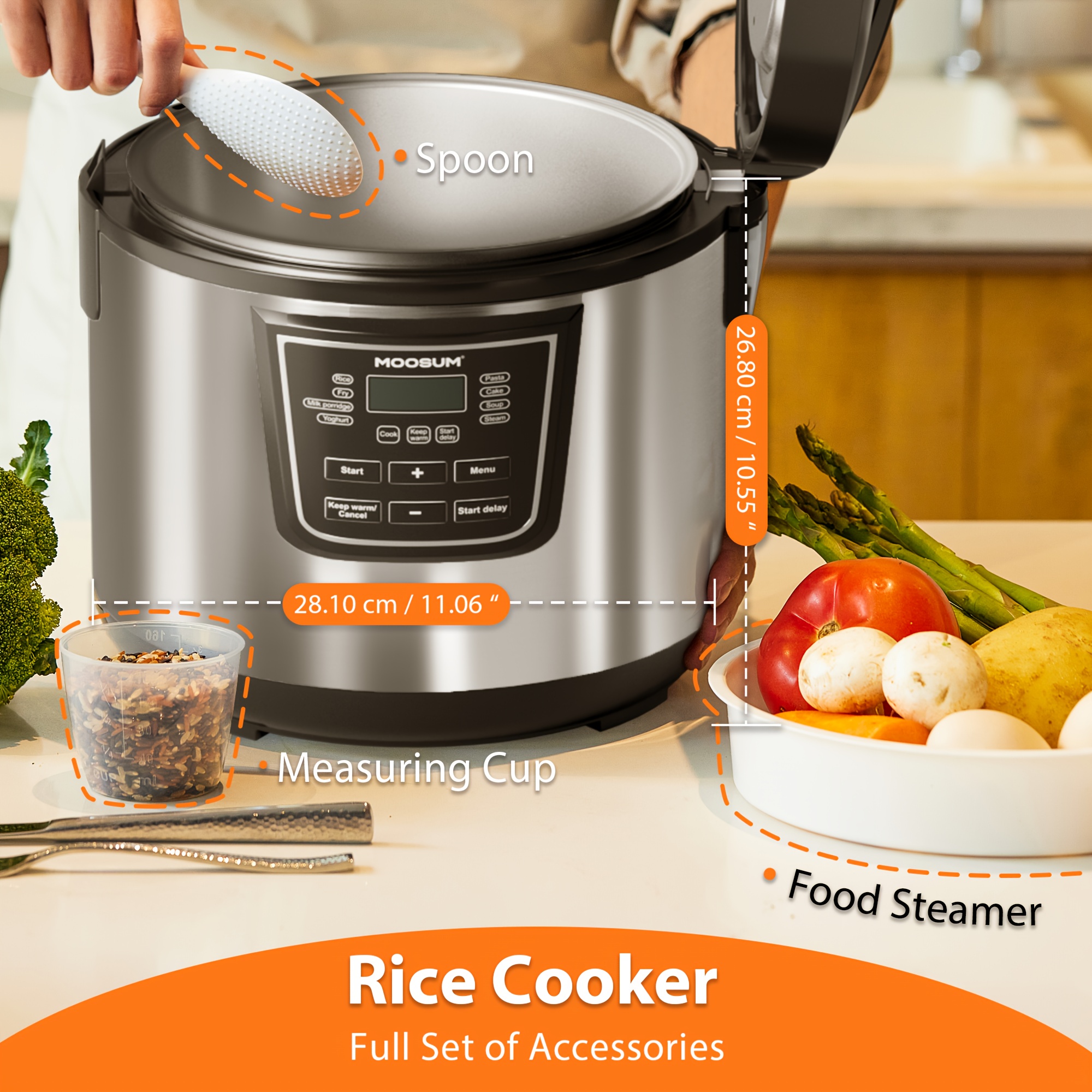 10-Cup Rice Cooker with 8 Smar – Rice Cooker 10 Cup Bewertung und Preis