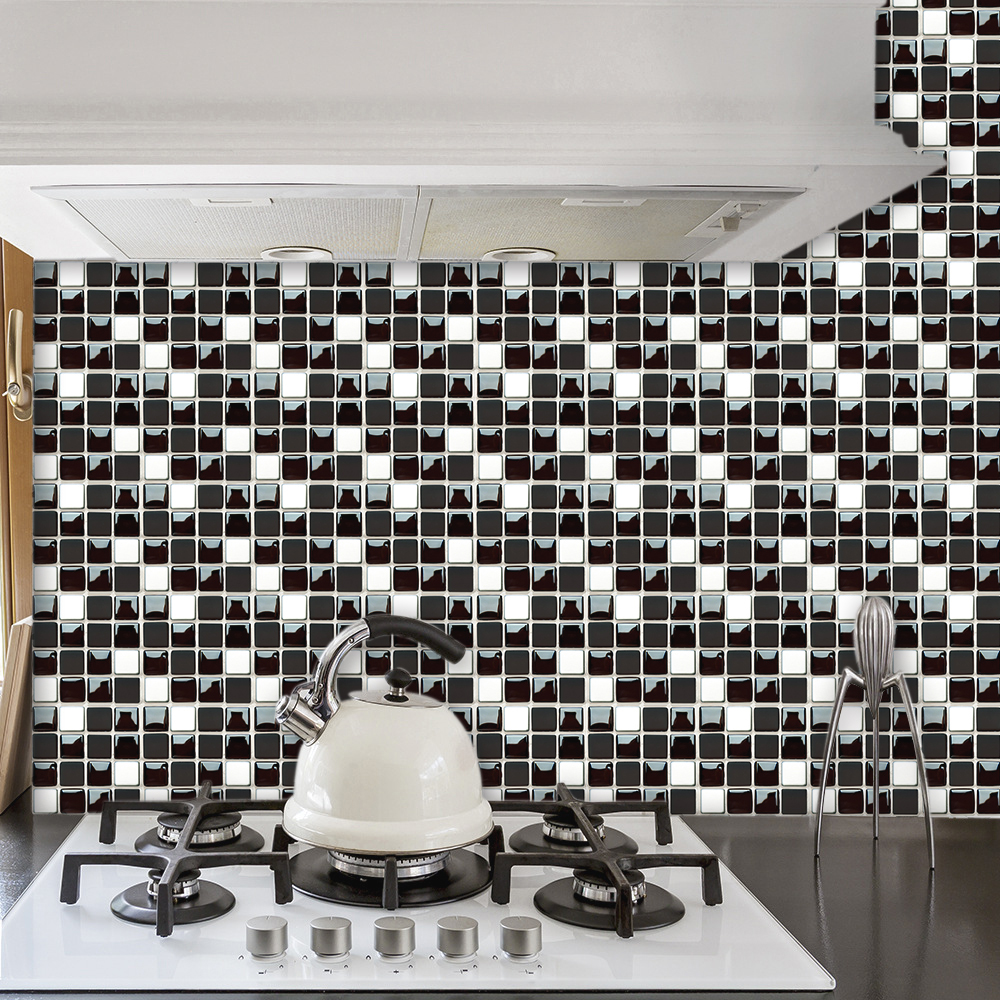 Black & White Marble Mosaic Ti – Kitchen Appliances In White Bewertung und Preis