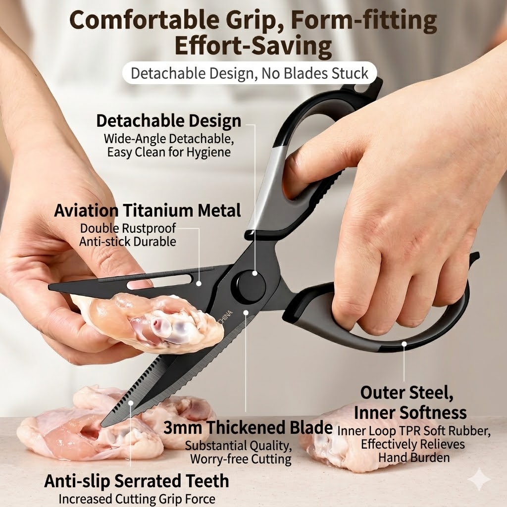 Kitchen scissors Titanium Chic – Kitchen Appliances Garage Bewertung und Preis