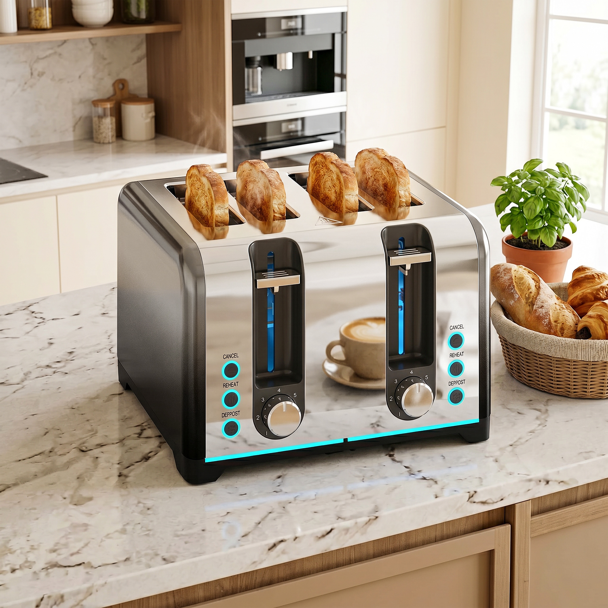 4 Slice Toaster with 7 Brownin – Toaster 4 Slice Bewertung und Preis