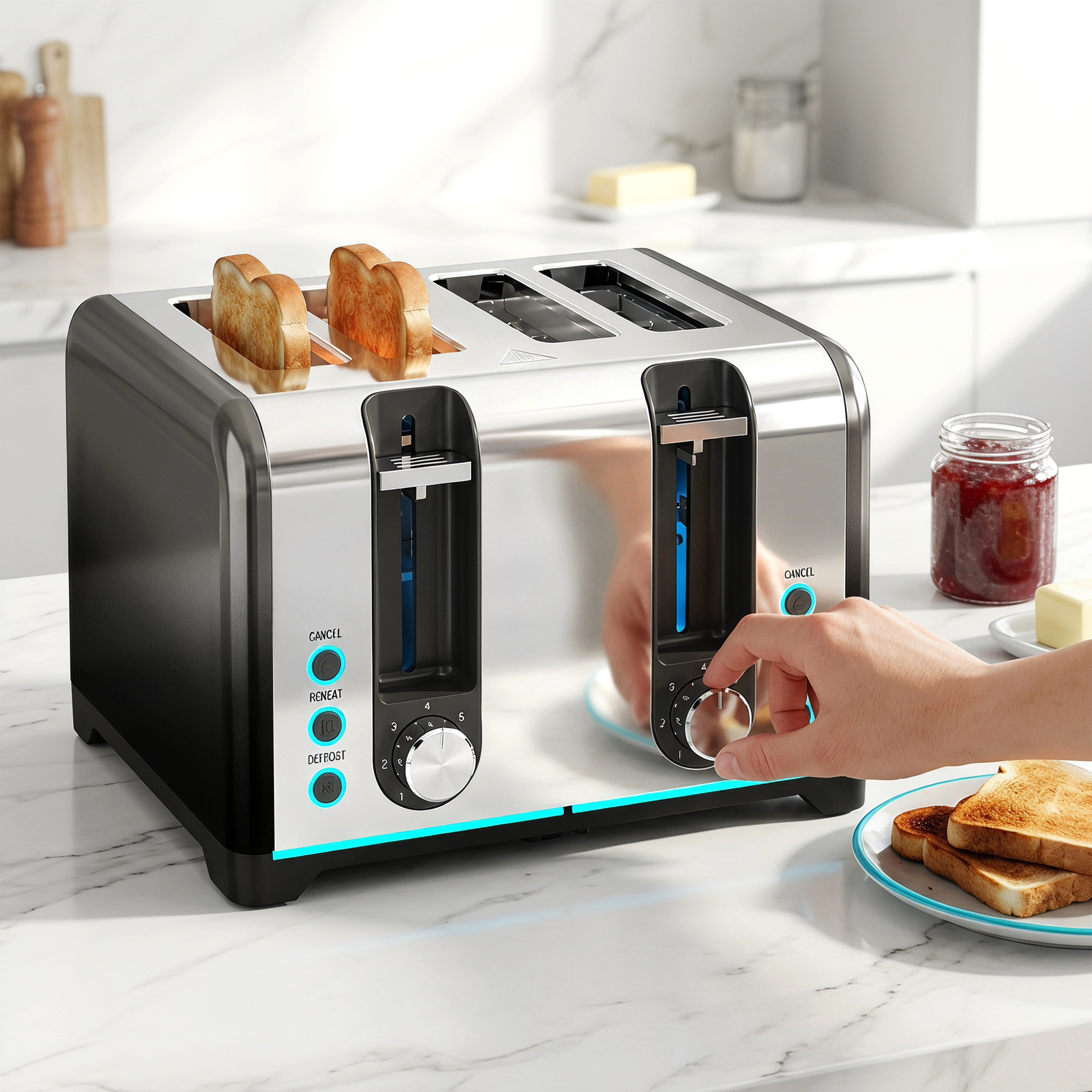 4 Slice Toaster with 7 Brownin – Toaster 4 Slice Bewertung und Preis