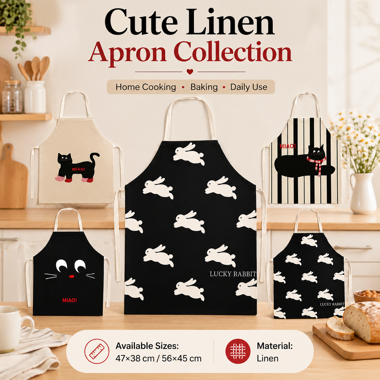 Cute Black Cat White Rabbit Li – Kitchen Appliances In White Bewertung und Preis