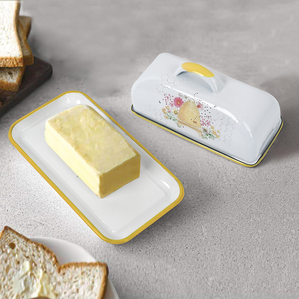 Menschy Enamel Butter Dish Che – Kitchen Appliances Garage Bewertung und Preis
