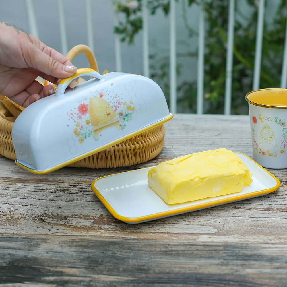 Menschy Enamel Butter Dish Che – Kitchen Appliances Garage Bewertung und Preis
