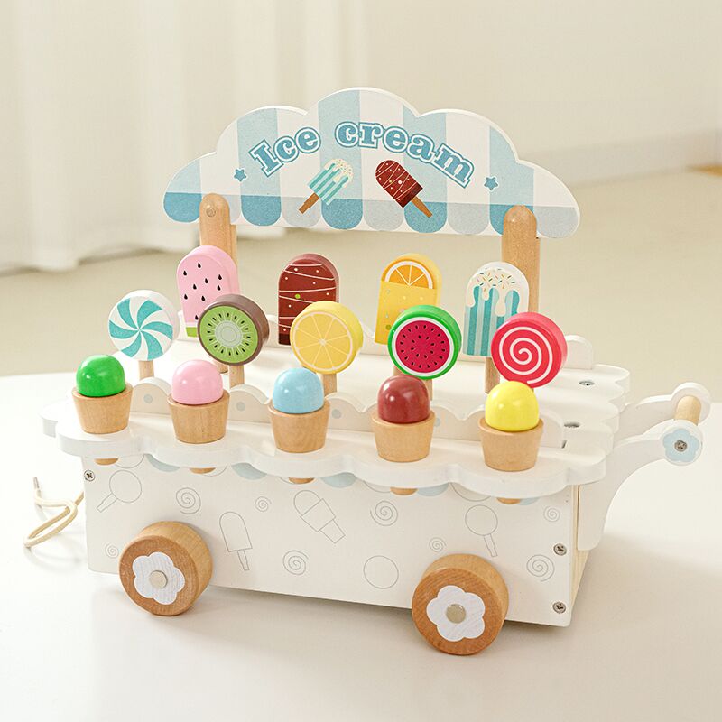 Kids Wooden Ice Cream Cart Toy – Kitchen Appliances Kids Bewertung und Preis