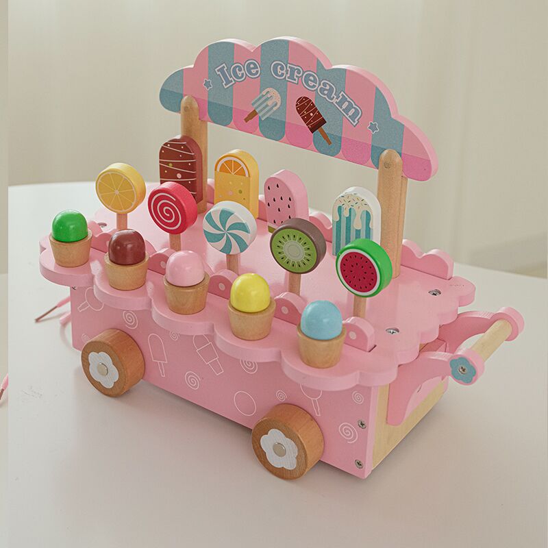Kids Wooden Ice Cream Cart Toy – Kitchen Appliances Kids Bewertung und Preis