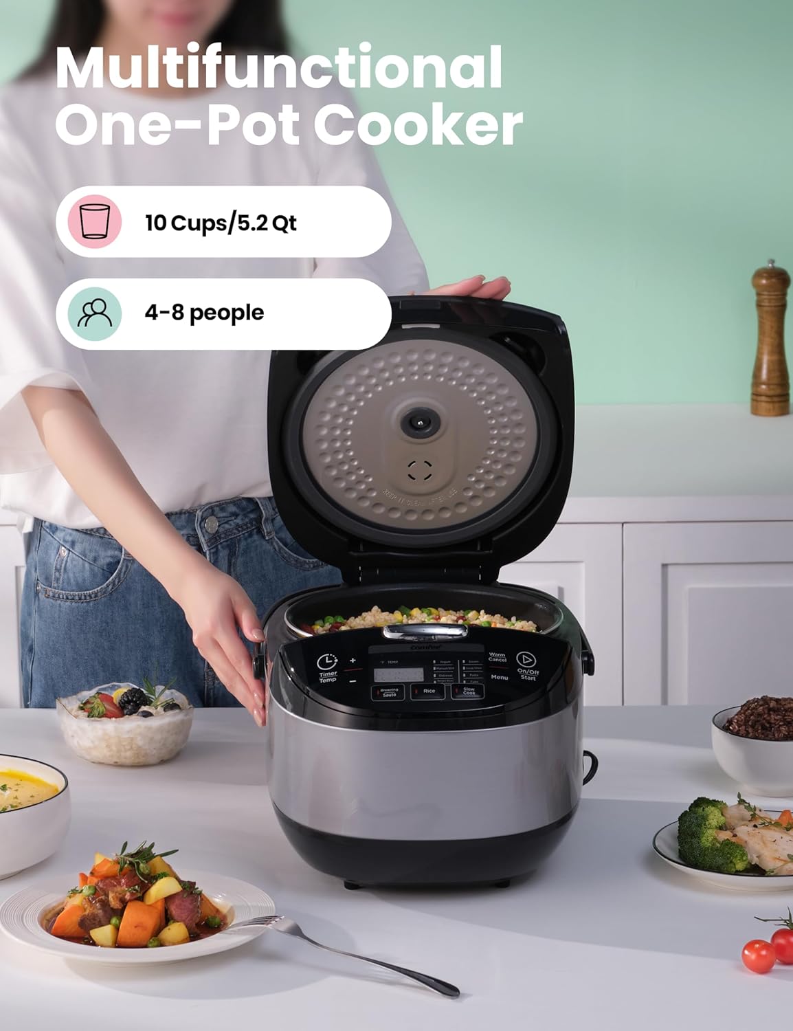 Large Rice Cooker 10 Cup Uncoo – Rice Cooker 10 Cup Bewertung und Preis